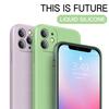 New   Square Liquid Silicone Soft Case For iPhone 11 Pro X XR XS Max 7 8 6 6s Plus SE 2  12 Mini Phone Cover