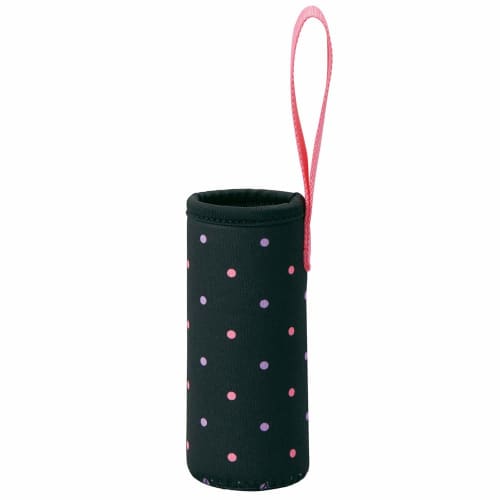Skater Mini Bottle Cover, Water Bottle Case, Dot Pattern, Black and Pink, 120ml, WSSC1
