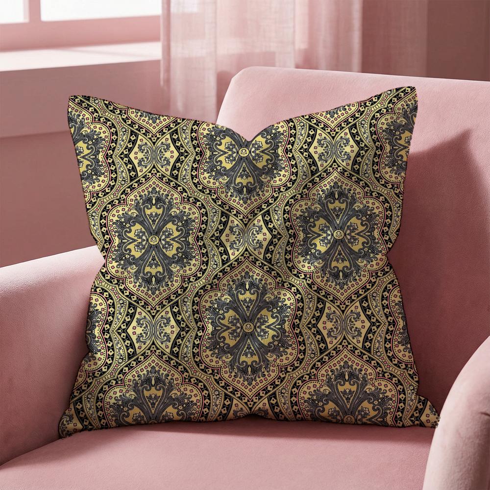 Snycler Boho Carpet Pattern Cushion Cover Multi-Scene Pillow Cover for Home & Car - Reversible, Soft & Durable for Daily Use