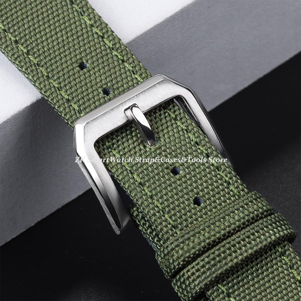 Nylon Canvas Watch Strap for IWC Pilot 20mm 21mm 22mm Band Waterproof Sport Wristband Cowhide Watchband Men Women Watch Bracelet