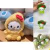 Adorable Hello Kitty Broccoli Plush Keychain Cute Vegetables Kawaii Design With Pink Tag