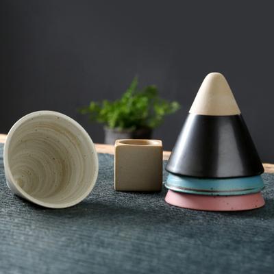 Yousheng Konische Kaffeetasse Japanischer Stil Retro Keramik Kaffeetasse Rau Keramik Teetasse Latte Tasse für Zuhause Büro