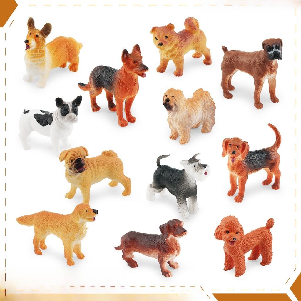 Teddy Plush Dog Miniature Model Pvc Collectible For Pet Enthusiasts