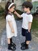 Summer Boys' Sailor Collar & Girls' Academy Style Dress Set - Children's Trendy Sibling Outfits.