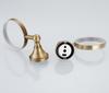 Retro Brass Toilet Brush Holder with White Ceramic Cup - European Antique Style Bathroom Hanger