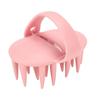 Silicone Bath Shower Body Scrubber Cleansing Brush Men Women Portable Exfoliating Shampoo Brush Pink