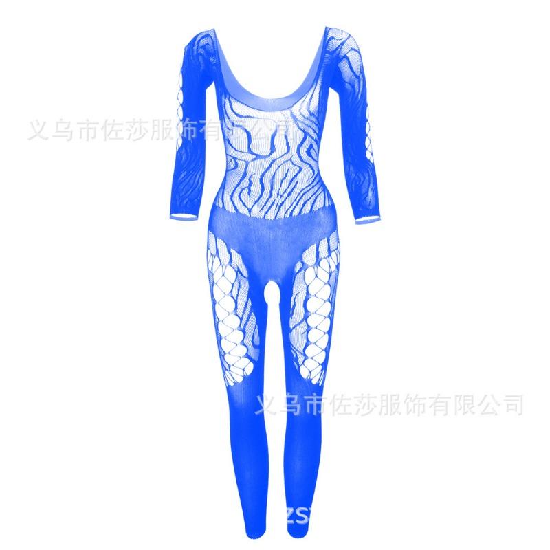 Underwear Stockings Lace Perspective Jacquard Net Socks Neck Lace Long-sleeved One-piece Stockings