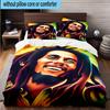 Bob Music Vibrant Art 3pcs Bedding,Including 1pc Duvet Cover And 2pcs Pillowcases Perfect for Christmas,Ideal for Bedroom, Dormitory