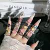 Exquisite Y2K Pink Cat Eye Stone Ring: Stylish, Sweet, and Fashionable Finger Accessory for Women
