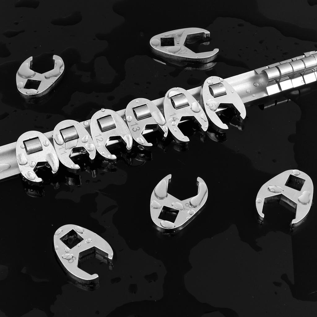 11Pcs Crowfoot Wrench Set 3/8Inch Drive Crowfoot Wrench 10 To 22mm Flare Nut Wrench Set for Torque Wrench Keys Set Multitool