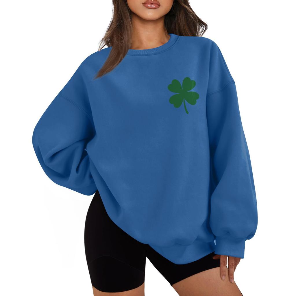 Women's Casual Fashion Long Sleeve Round Neck Sweatshirt Top