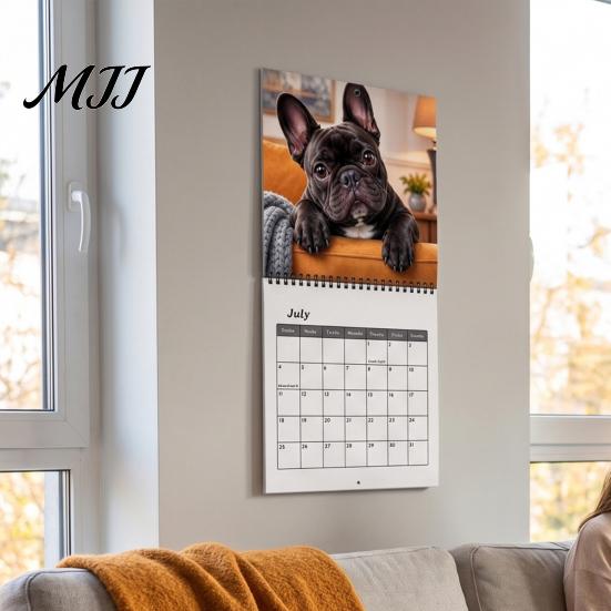Bulldog Theme Planner 2027 French Bulldogs Wall Calendar, Jan.2027 - Dec.2027 12 Monthly Planner, Cute Academic Year Organizer Dogs Hanging