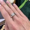 1CT Emerald Moissanite Diamond Moissanite Ring for Men Engagement 925 Sliver Sterling 18k Gold Rings Top Quialty New for Men