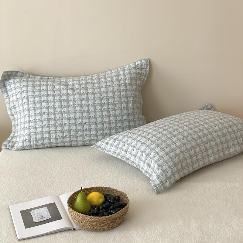 Cartoon Cotton Jacquard Pillowcase Set: 4-Layer Gauze, Soft, Breathable, Universal for All Seasons (Set of 2)