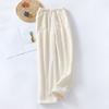 Women's Fuzzy Fleece Wide Leg Pajama Pants Elastic Drawstring Waist Warm Loungewear Sleep Trousers With Pockets