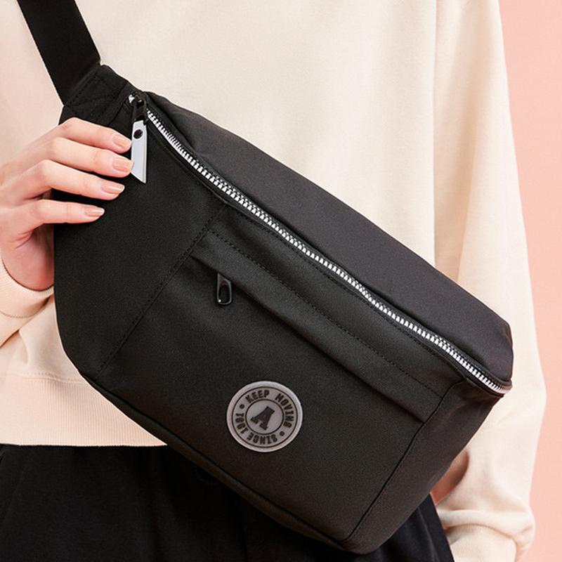 Anta Sports Casual Outfit Fabric Shoulder Crossbody Chest Waist Bag Unisex Bags Black 192328131-1
