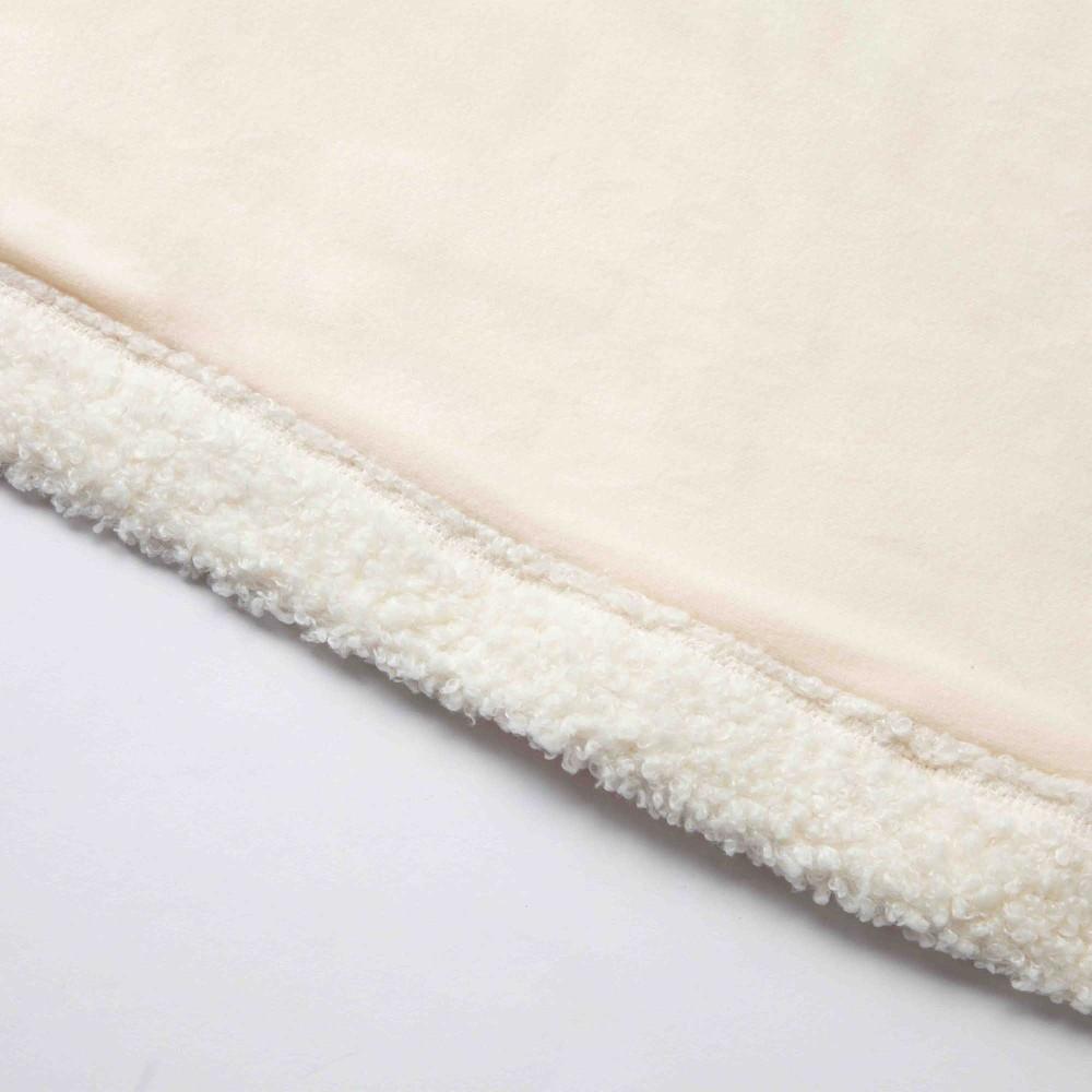 Puma FW22 Back Logo Print Faux Shearling Zip Hoodie Jacket Unisex Jackets White 539568-93