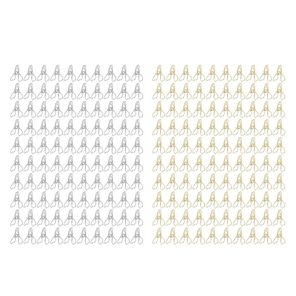 100pcs  Clips Heart Style Long Tail Shape Metal Iron Hollow Design Mini Fun  Clips for D