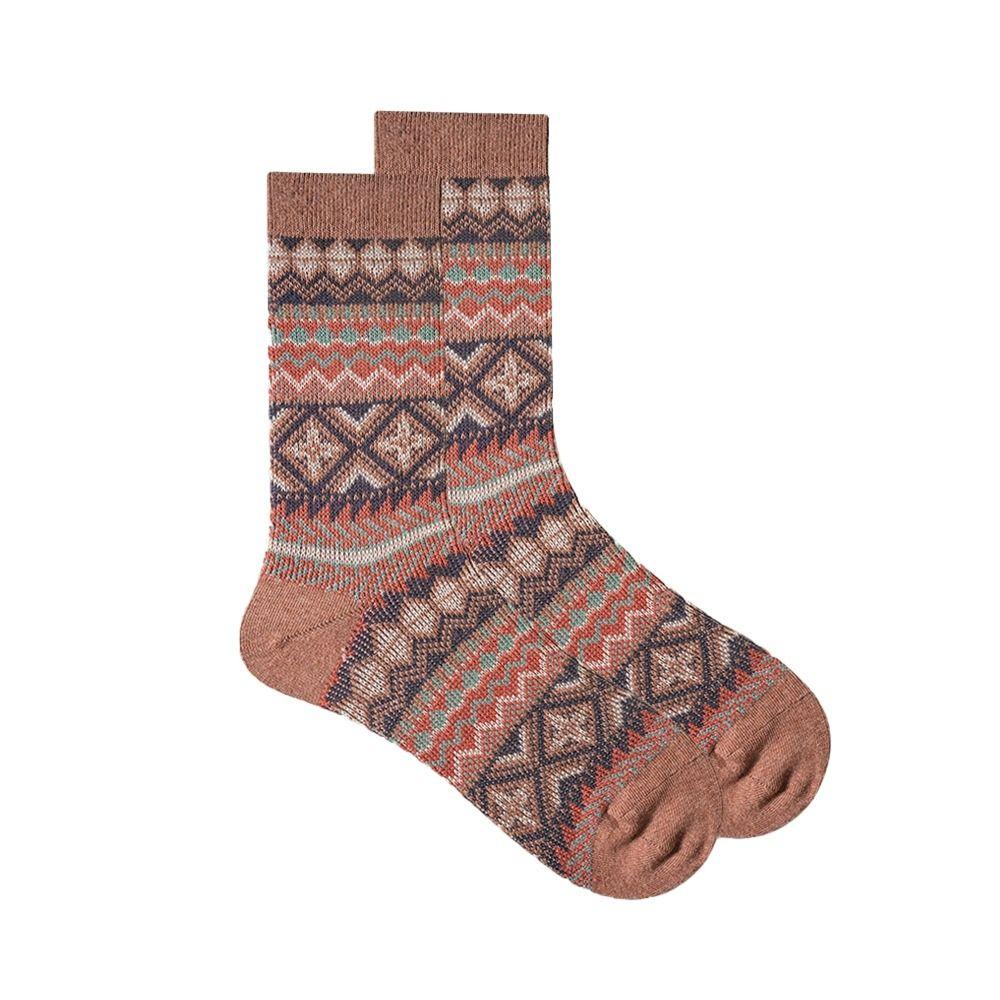 

New Autumn and Winter Socks Retro National Style Tube Socks Fashion Combed Cotton Sports Socks for Men and Women Couples