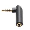 Wearproof 90 Degree Right Angle 3.5mm Angle Male To Female Headphone Adapter