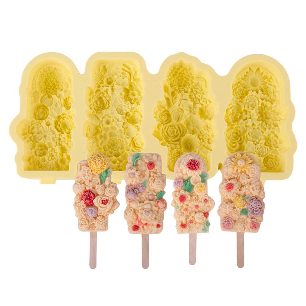 Food Grade Silicone Summer Ice Cream Mold Portable Homemade Ice-Pop Making Mould DIY Quick Frozen Ice Cube Maker Fruit Juice