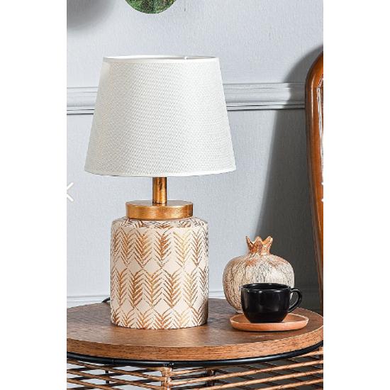 

Гранде Керамический абажур Кремовый Золотой