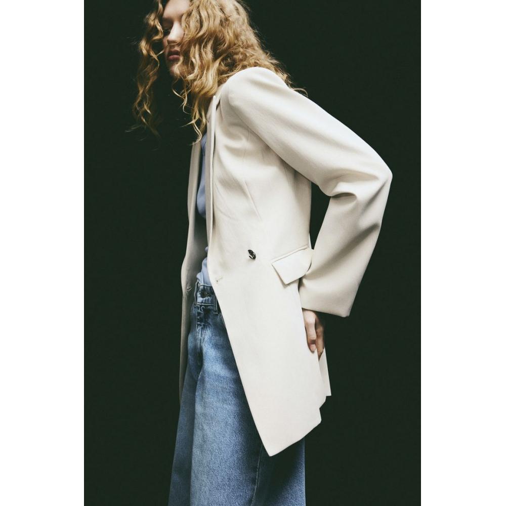 

Куртка с зауженной талией HM светло-бежевая