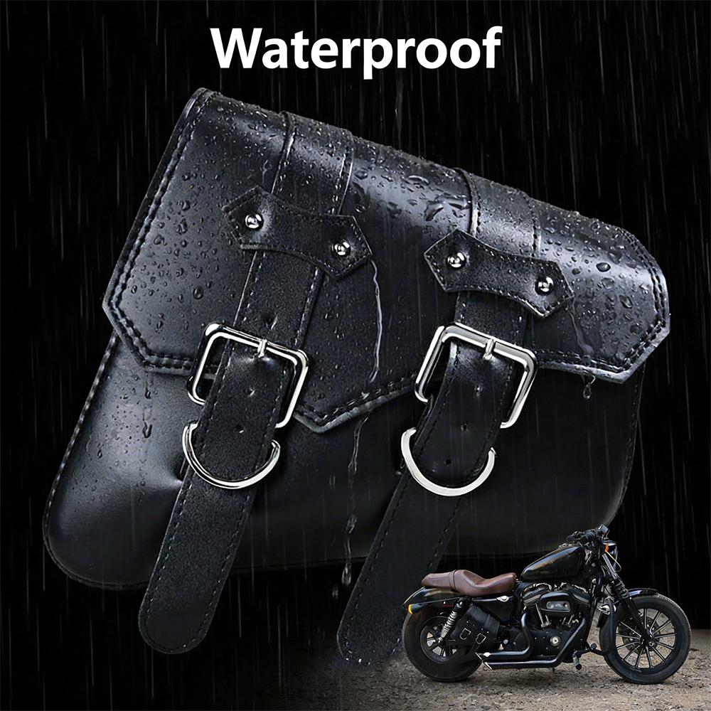 PU Leather Motorcycle Saddlebags Side Tool Pouch Bag Luggage Saddle Bag Pouch Left/Right For Harley Sportster XL 883 1200 48 72