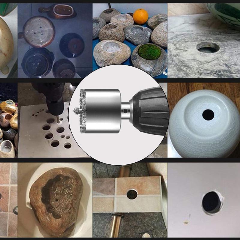 9PCS/Set Hard Alloy Ceramic Tile Hole Opener Set Brazed Granular Alloy Hole Opener Combined Brick Wall Hole