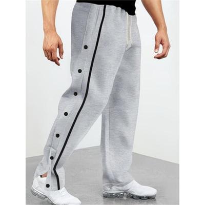 Nuova Moda Autunnale Pantaloni Casual Sportivi da Uomo con Bottoni Pantaloni a Coulisse Dritti