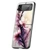 Cherry Blossoms Hard PC Phone Case For Samsung Galaxy Z Flip 5 4 3 Black Cover For Galaxy Z Flip 6 Foldable Shockproof Cases Bag