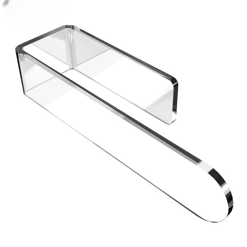 Adhesive Hand Towel Holder, 1-Pack Towel Racks for Bathroom and Kitchen Hand Towel Bar/Towel Ring (8-inch) прозрачный