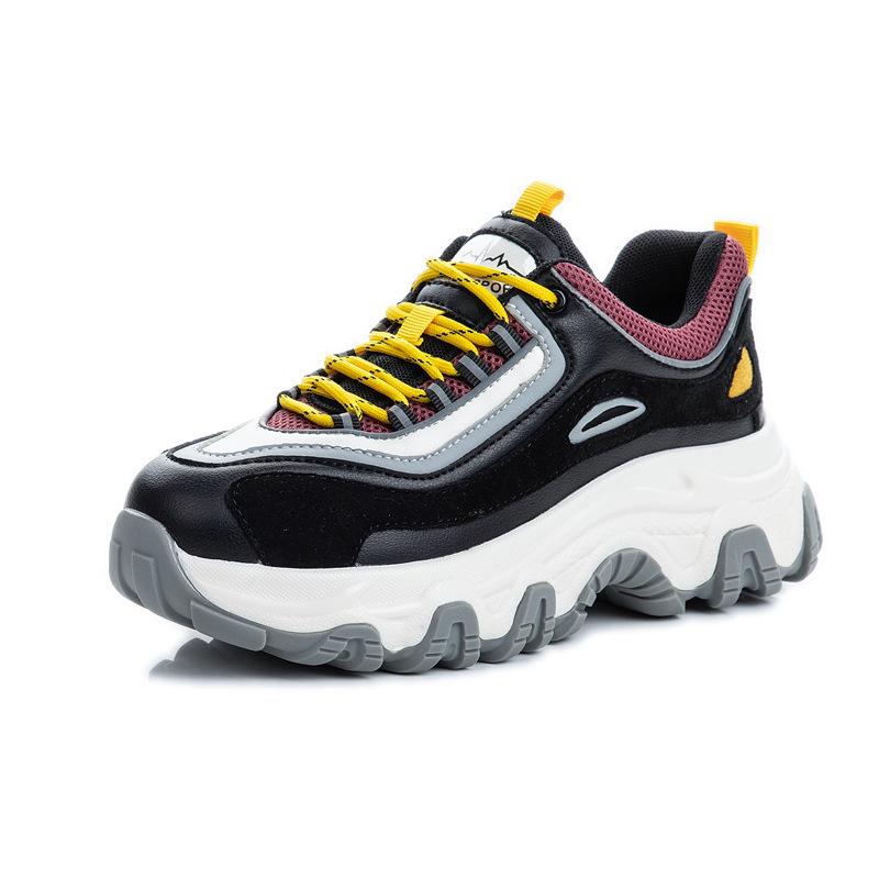 Absorbent sole leather dad shoes women's spring 2025 new women's running sports shoes women's casual versatile women's shoes trend