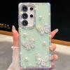 Glitter Pearl Butterfly Suitable for Samsung S25 Ultra Mobile Case Flash Diamond S24FE Luxury A56 Protection Case