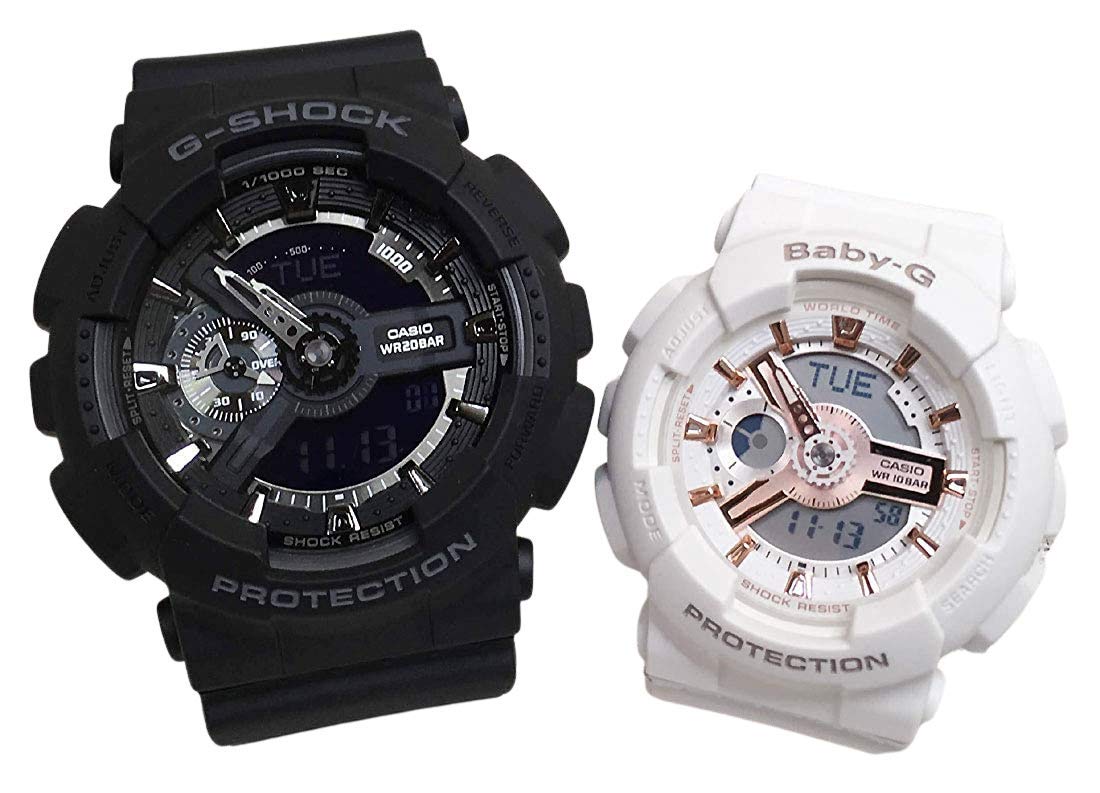 Casio G-SHOCK Pair Watch Set GA-110-1BJF and BA-110RG-7AJF