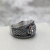 Retro Stainless Steel Men's and Women's Suitable Ring Solid Diamond Snake Ring