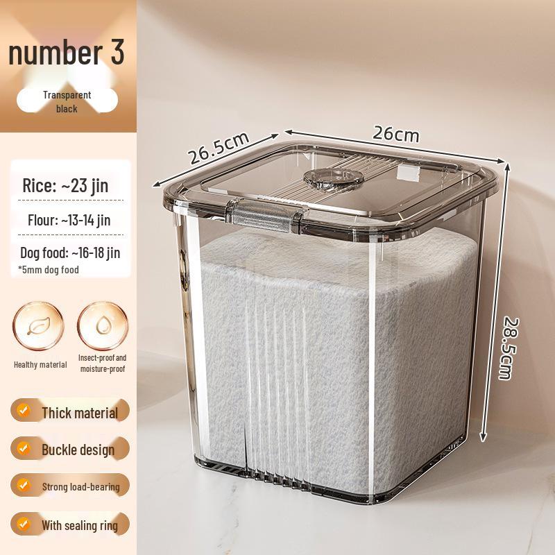 Rotatable Household Rice and Grain Storage Box: Insect & Moisture-Proof, Sealed, Compartmented Bucket