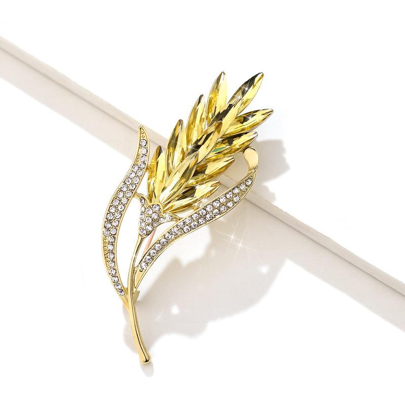 

Брошь в виде колоса пшеницы, модная личность, роскошный женский темперамент, элегантный корсаж, пальто, костюм, универсальная атмосфера, булавка