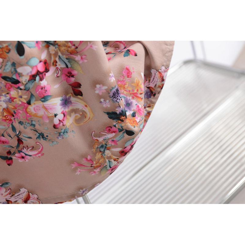 Camice da notte estivo in cotone e seta da donna con stampa floreale in misto cotone-seta senza maniche taglie forti vestibilità comoda
