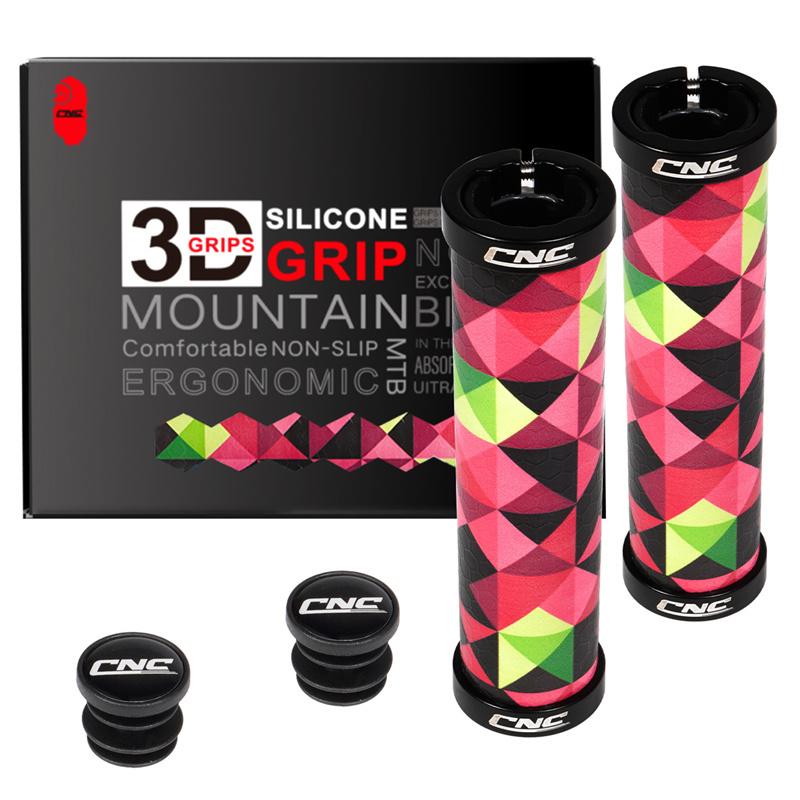 Accessori Bici CNC Manopole MTB Manicotti Silicone Bicicletta Antiscivolo Gel Ciclismo Lock On Parti Manubrio 22.2mm