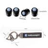 VEMZG1 2026 Hot For VW VOLKSWAGEN Car Tire Wheel Valve Caps Cover Suede Car Key Chain Ring Keychain For VW GTI Scirocco Polo T5 Passat