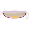 Stair Treads 10 pcs. 56 x 17 x 3 cm Red Semi Circular