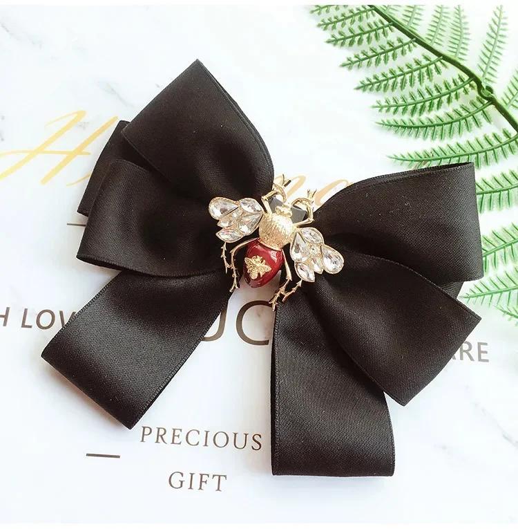 i-Remiel Fashion New School Style Girl Ribbon Brooch Bow Tie Fabric Bee Student Uniform Clothing Stewardess Bank Tie Accessories
