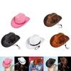 Cowboy Hat Western Wide Brim Felt Polyester Detail And Metal Embellishment Adjustable Closure