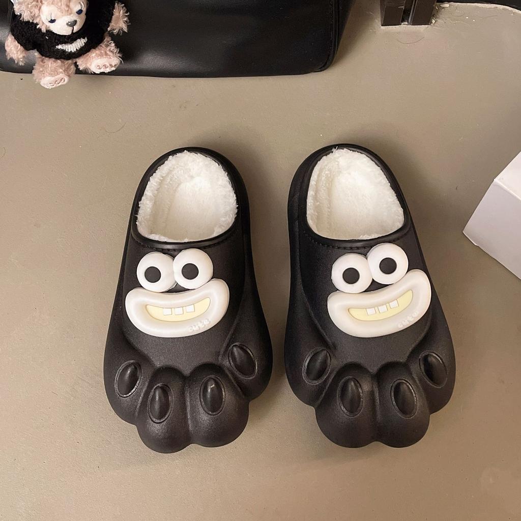 Winter Cartoon Non-slip Thick Bottom 2025 Summer Fashion Outer Wear Casual Bag Head Cotton Slippers Funny and Cute
