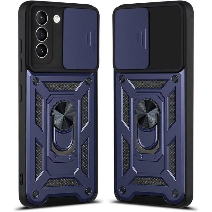 Coque de Protection - PROSHOP - Samsung S21 FE - Bordure Renforcée - Antichoc - Bleu Marine