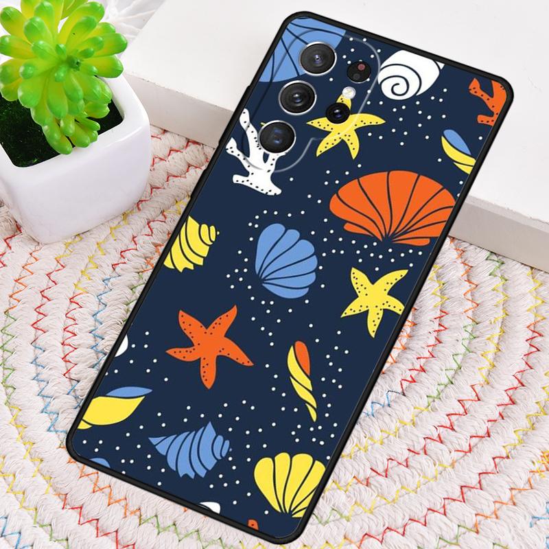 Seabed Shell Pattern TPU Phone Case For Samsung Galaxy Note 10 Pro S26 S25 S24 S23 S22 Ultra Plus S21 FE S20 Shockproof Cover