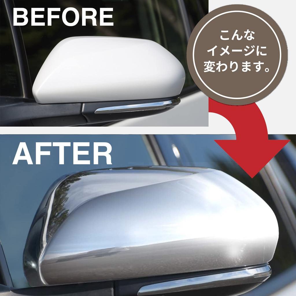 FUKUARE Door Mirror and Side Mirror Covers for Prius 50 Prius Camry 70 CHR ZYX10 and Camry 10th Generation XV70 Series (Chrome Finish) Series, PHV,