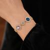 Gold Zircon Bracelet Shiny Geometric Bangle Luxury Vintage Rhinestone Bracelet Party Jewelry