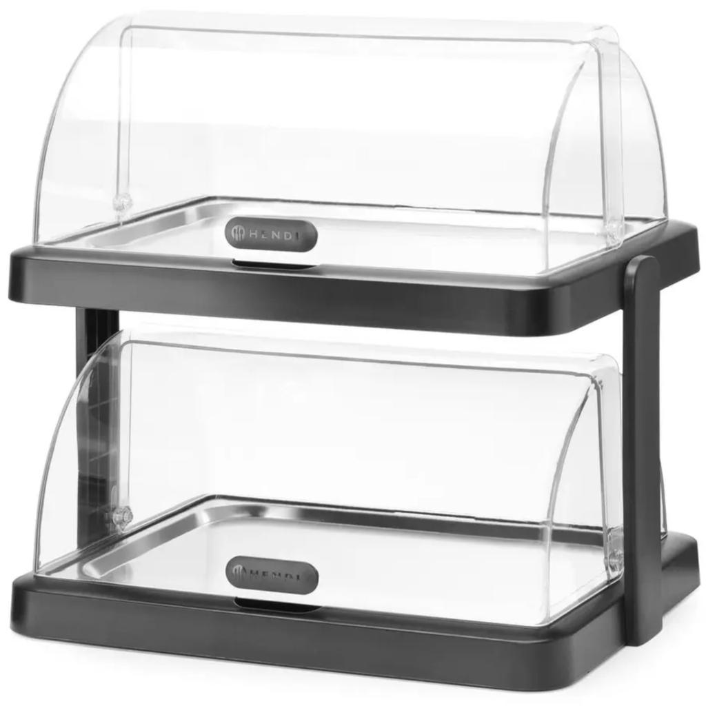 Display case for food display, cooled with inserts, 44x32x44cm, Hendi 871812
